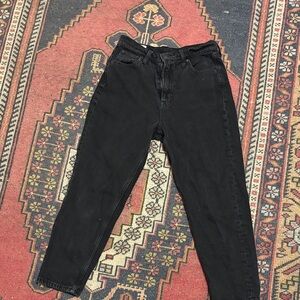 GAP Black High Rise Mom Jeans